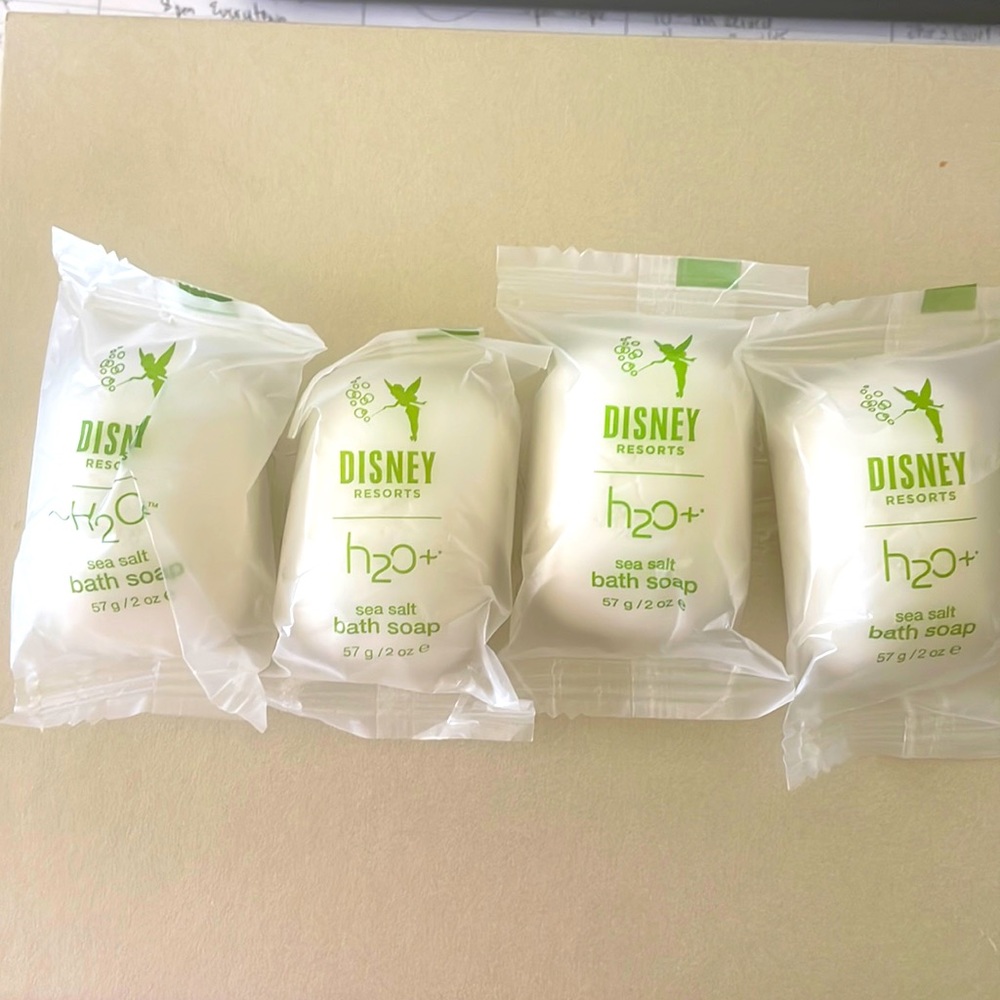 Disney soap resorts H2O+ Sea salt bath soap total 4 soaps 57 g, 2 oz each  NEW